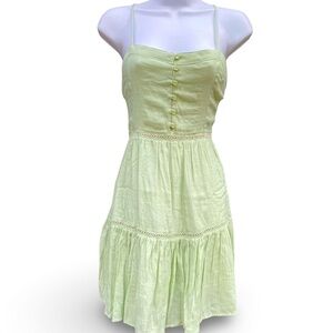 Sage Green Summer Dress - Adjustable Straps - Elastic Back Panel - NWOT